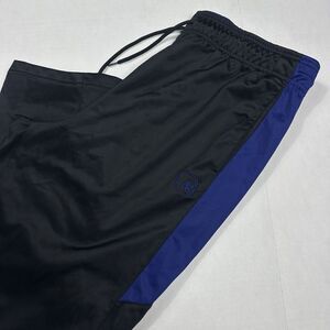 AND1 Mens Black Blue Track Pants Athletic Basketball Training Joggers Size XL